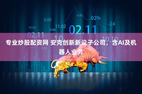 专业炒股配资网 安克创新新设子公司，含AI及机器人业务